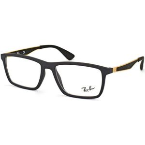 Ray - Ban Unisex RX7056 5644 Optische monturen Geïnjecteerd Zwart Transparant Hurken Normaal