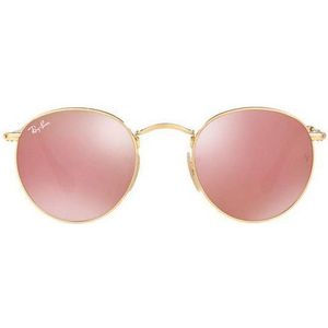 Ray-Ban RB3447N 001/Z2 Round Zonnebril - Goud / Koper Flash - 50mm