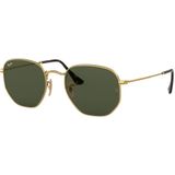 Ray-Ban Hexagonal Rb3548N 001 - vierkant zonnebrillen, unisex, goud