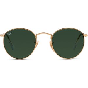 Ray-Ban, Rb 3447 Zonnebril Rond Metaal Gepolariseerd Rond Metaal Gepolariseerd Groen, Heren, Maat:53 MM