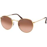 Ray-Ban, Ronde Metalen Zonnebril Geel, Heren, Maat:50 MM