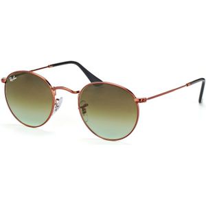 Ray-Ban, Bronzen Frame Groen Getinte Zonnebril Bruin, Dames, Maat:47 MM