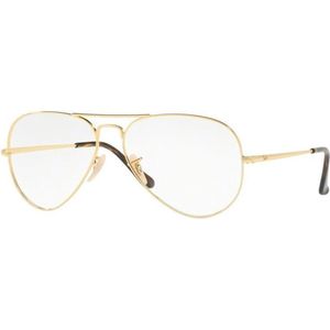Ray-Ban, Accessoires, unisex, Geel, 55 MM, Aviator Large Metal RX 6489 Zonnebril