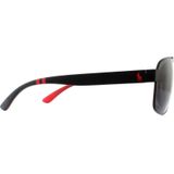 Polo Ralph Lauren Aviator Heren Mat Zwart Grijze Zonnebril | Sunglasses