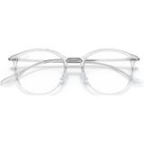 Ray-Ban RX7140 Unisex-Brille inkl. Gläser Vollrand Panto Kunststoff-Gestell 51mm/20mm/150mm, transparent