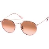 Ray-Ban Round RB3647N Unisex Zonnebril - Roze / Bruin