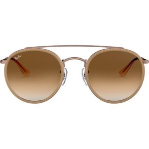 Ray-Ban Round Double Bridge RB3647N - Rond Zilver Bruin