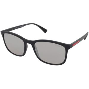 Prada Linea Rossa Lifestyle 0PS 01Ts Dg02B0 56 - rechthoek zonnebrillen, mannen, zwart, spiegelend