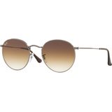 Ray-Ban, Verhoog je stijl met Round Metal zonnebril RB 3447N Bruin, Heren, Maat:50 MM