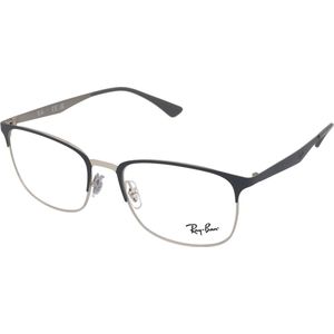 Ray-ban rechthoekig grijze en zilveren unisex vrouwelijke bril frames
