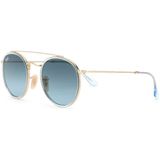 Ray-Ban Rb3647N 91233M 51 - rond zonnebrillen, unisex, goud