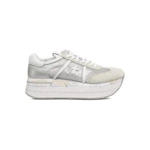 Premiata Zilveren Panel Sneakers Beth 6792 , Gray , Dames , Maat: 37 EU