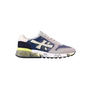 Premiata Grijs Blauw Leren Sneakers , Multicolor , Heren , Maat: 40 EU