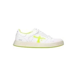 Premiata Gebarsten Effect Witte Sneakers , White , Heren , Maat: 45 EU