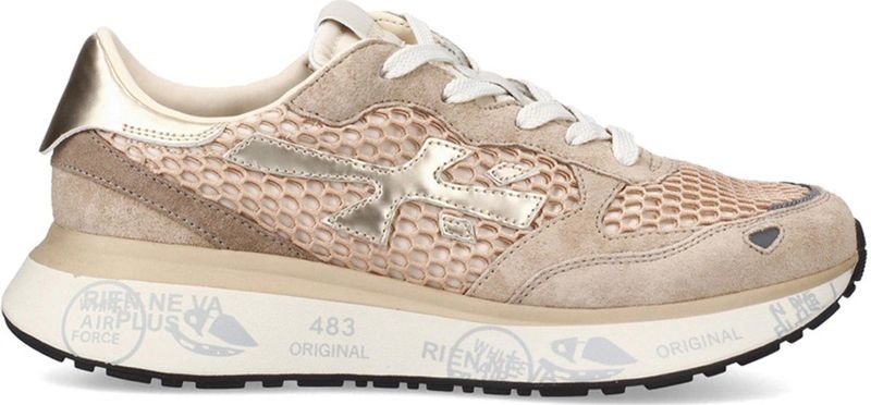 Premiata - Lauryn - Lage Sneaker - Beige - Suede en Mesh
