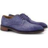 Giorgio nette schoenen blauw effen donkerblauwe details leer