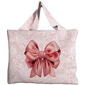 PETTI Artigiani Italiani Ouderstassen, Roze strik, Borsa Mare - 38x48x18 cm, Hedendaags