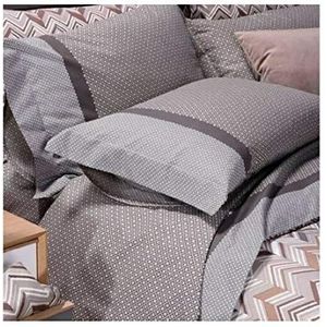 Caleffi Boston beddengoedset, katoen, grijs, tweepersoonsbed