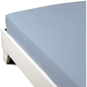 Caleffi 1003524 Percal onderlaken voor tweepersoonsbed, lichtblauw