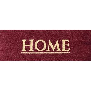 Jute & Co. Voetmat van kokosvezel HOME kleur bordeaux, antislip onderkant, 26 x 75 cm