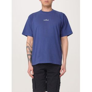 Stone Island - Compass Camo T-Shirt - Marineblauw - 100% Katoen