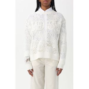 Max Mara - Katoenen Gehaakte Gebreide Crew-Neck Sweater - Wit