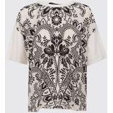 Max Mara - Oversized T-Shirt - Zwart - Zijde - Ronde Hals - Korte Mouwen