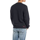 REPLAY - Sweater - Donkerblauw - Regular Pasvorm - Lange Mouwen