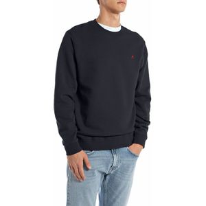 REPLAY - Sweater - Donkerblauw - Regular Pasvorm - Lange Mouwen