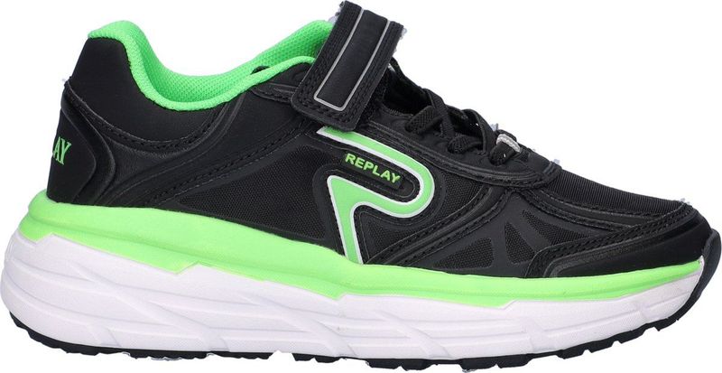 REPLAY - Christal JR boy 5 - Chunky Sneakers - Zwart/Groen