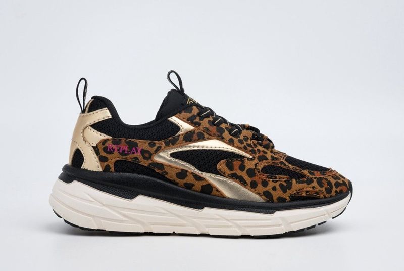 REPLAY - Christal JR girl 7 - Chunky Sneakers - Cognac/Zwart - Imitatiesuède