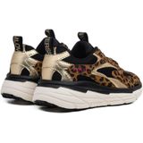 REPLAY Christal JR girl 7 chunky sneakers met panterprint cognac/zwart