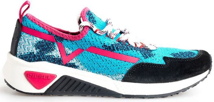 Diesel - Veelkleurige Sequin Sneakers - Blauw - Dames