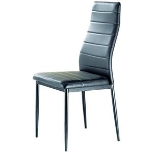Oresteluchetta Set van 4 gestoffeerde stoelen Idaho Grey stoel, kunstleer, grijs, H.94 x B 41 x D 54, 4 stuks