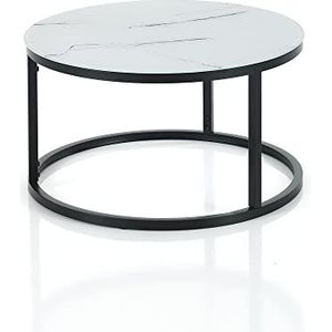 Oresteluchetta kleine tafel Logan Evo, staal, wit, H.33 x Ø.60