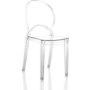 Oresteluchetta stoel, polycarbonaat, transparant