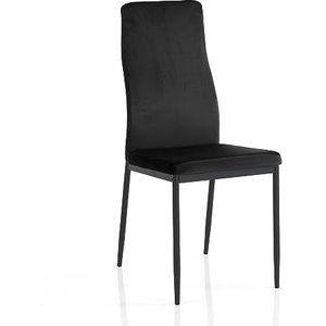 Oresteluchetta stoel, roestvrij staal, zwart