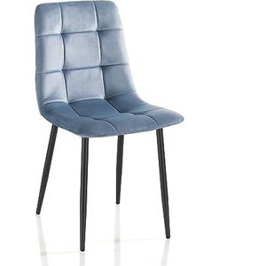 Oresteluchetta stoel, fluweel, lichtblauw