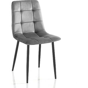 Oresteluchetta stoel, fluweel, grijs