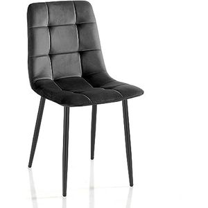 Oresteluchetta stoel, fluweel, zwart