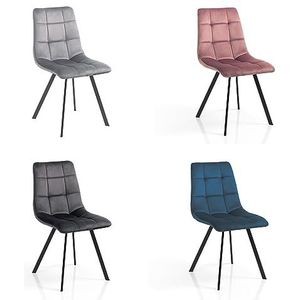 Oresteluchetta stoel, fluweel, grijs, roze, zwart, blauw