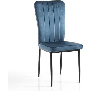 Oresteluchetta stoel, fluweel, blauw