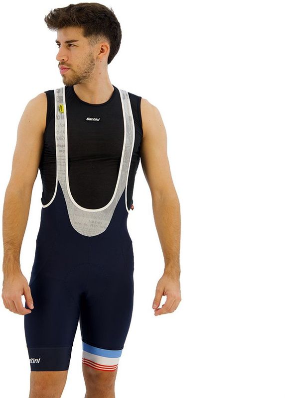 Santini - MJ Bibsrtorts M.Ventoux - Fietsbroek - Blauw - Heren