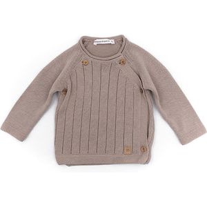 Bamboom Knitted Trui Met Overslag Camel