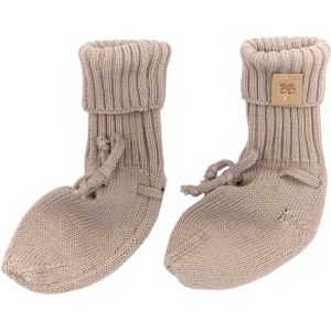 Bamboom Knitted Slofjes Camel