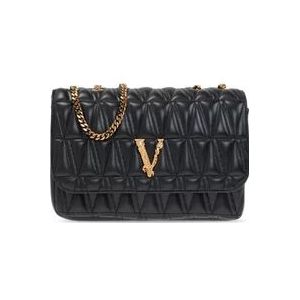 Versace Zwart Mini Leren Schoudertas