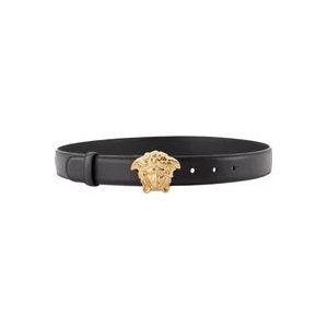 Versace Medusa Leren Riem , Black , Dames , Maat: 80 CM