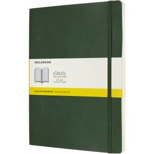 Notizbuch XL 19x25cm kariert Softcover myrtengr&#252;n