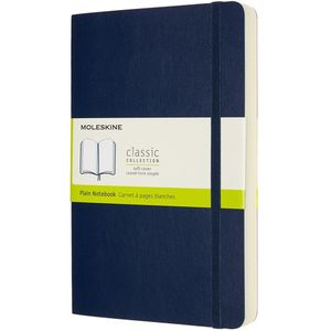 Notizbuch Large A5 blanko 200 Blatt Softcover saphir