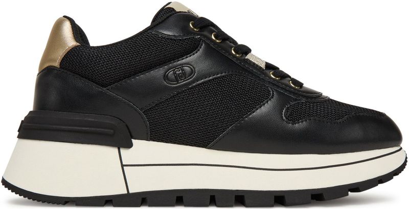 Liu Jo - Amazing 38 - Leren Sneakers - Zwart/Goud